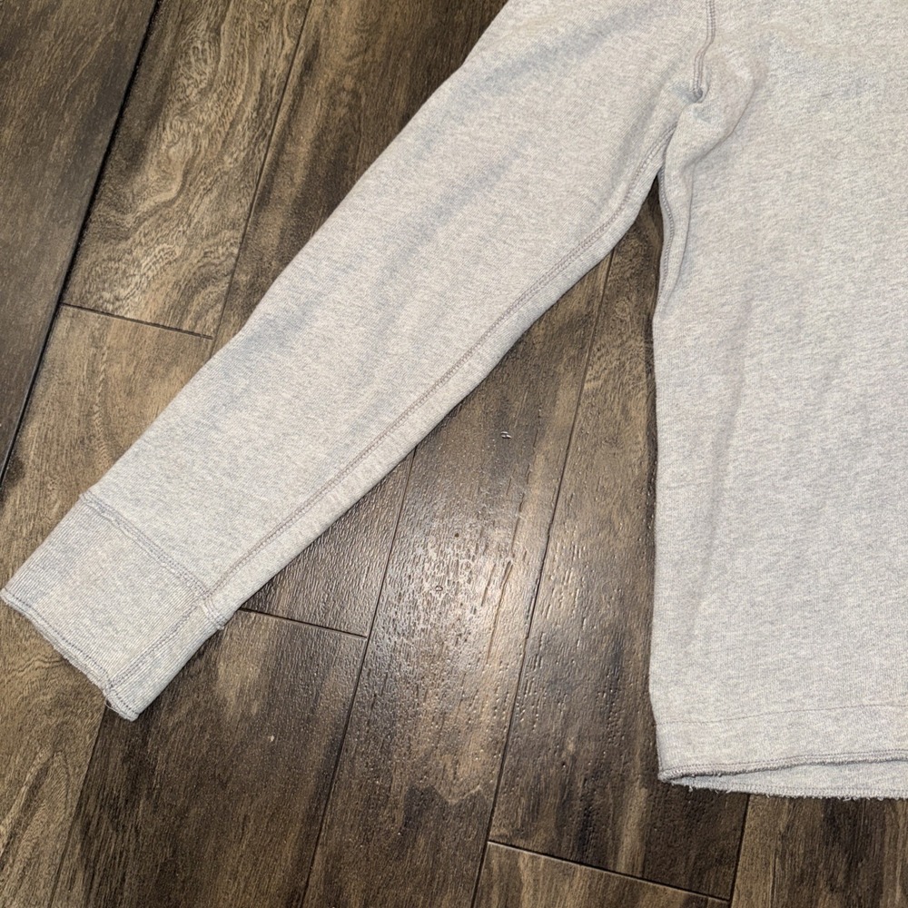 Aeropostale Men's 1/4 Button Y2K Style 100% Cotton Grey High Neck Pullover SZ LG - Picture 7 of 9